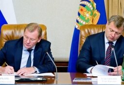 Игорь Бабушкин и гендиректор АО «КТК-Р» Николай Горбань в Астрахани подписали соглашение о социальном сотрудничестве