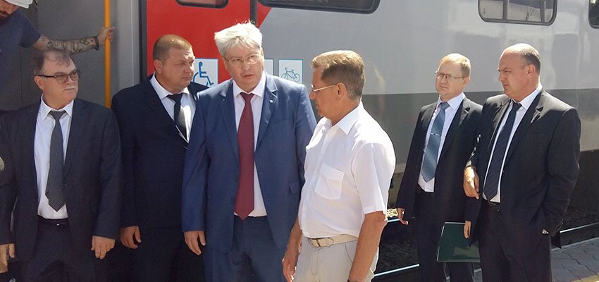 На железнодорожном вокзале Астрахани состоялась презентация нового подвижного состава 